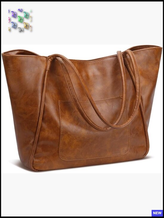 Vintage Leather Totes for Women Purse Handbag with Anti-thief? Vintage Leather Tote Bag main image 4